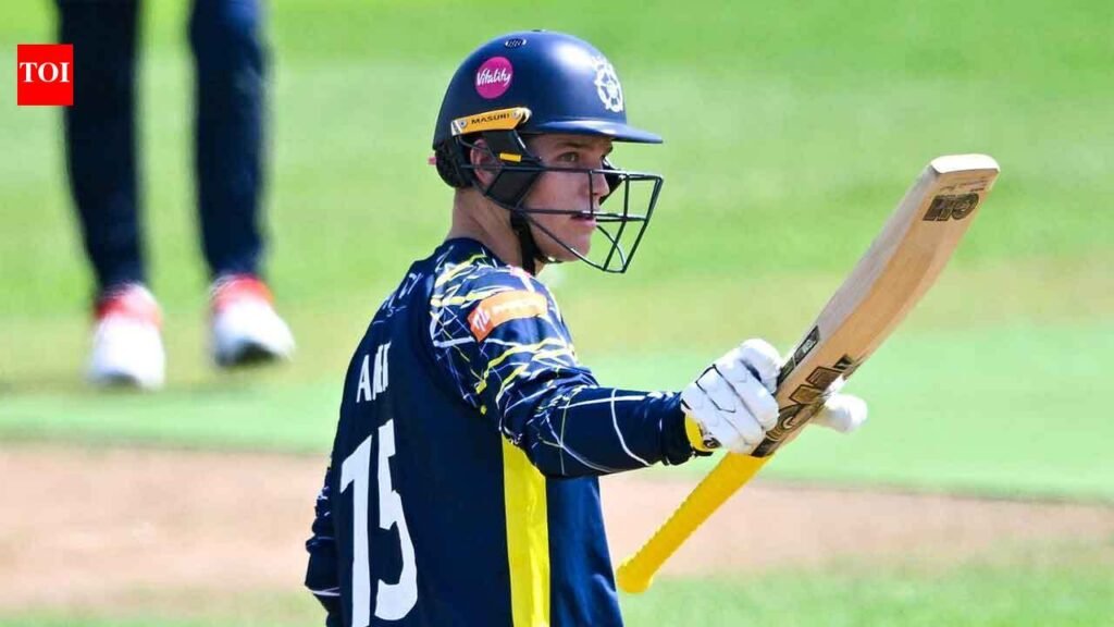 6 balls, 6 sixes: Batter unleashes stunning power-hitting blitz in county match | Cricket News