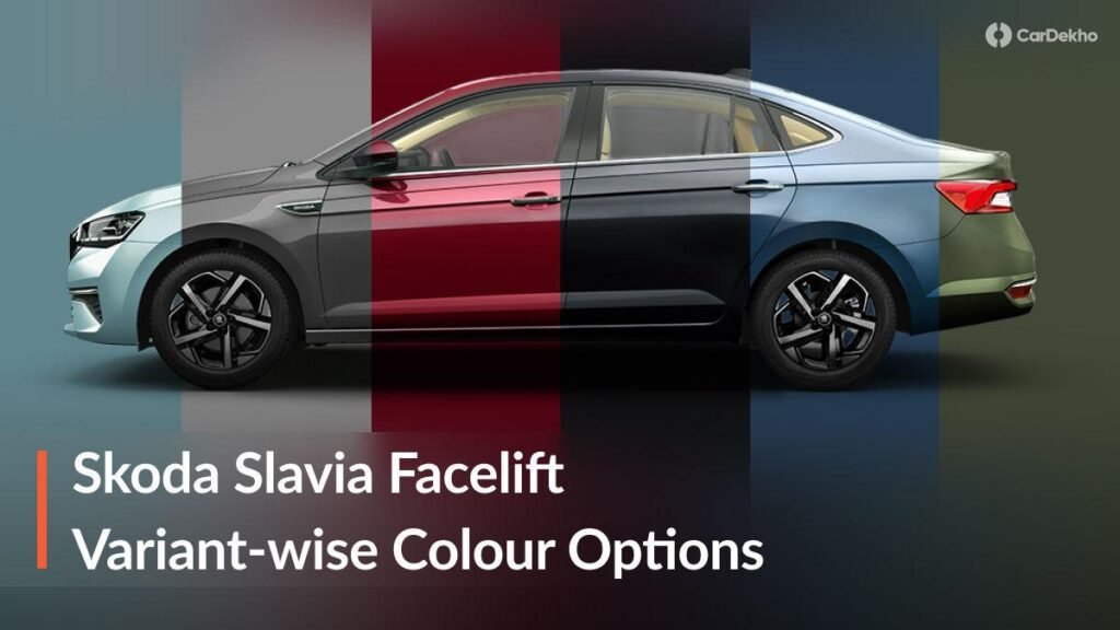 2026 Skoda Slavia Facelift Variant-wise Colour Options Explained