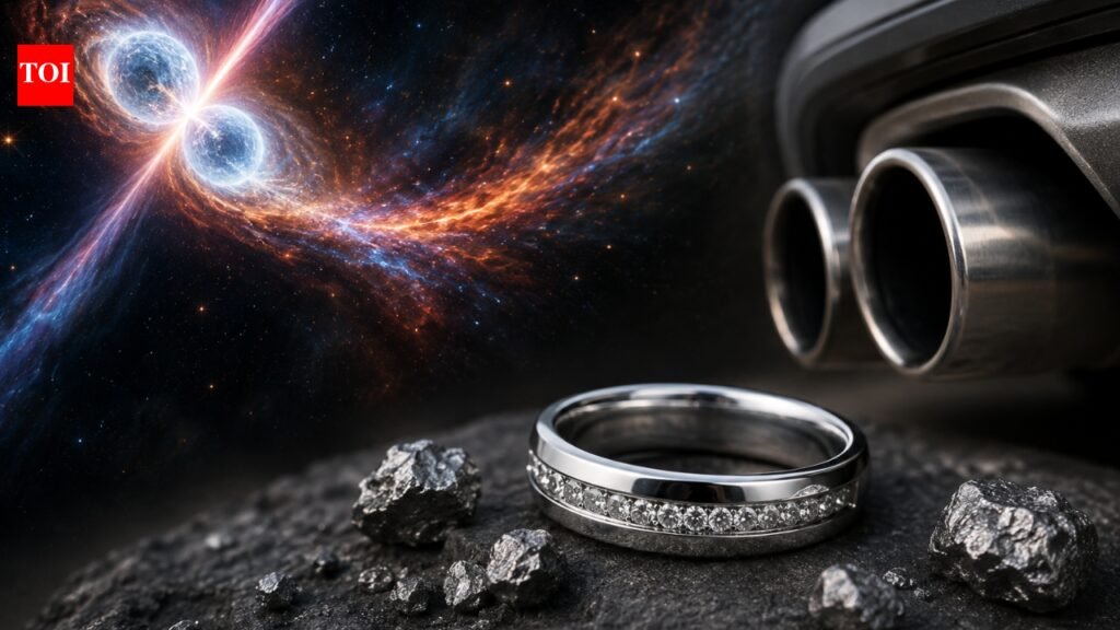 The platinum in your jewelry and car exhaust may have come from colliding dead stars, forged before Earth even existed |