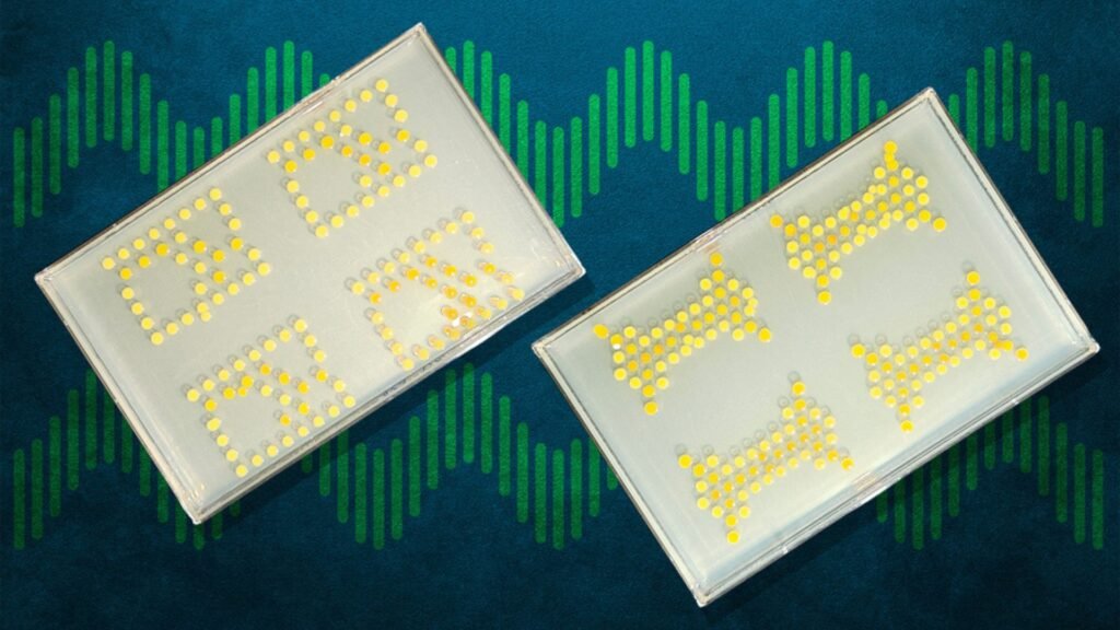 Living bacterial transistors perform logic operations inside plants