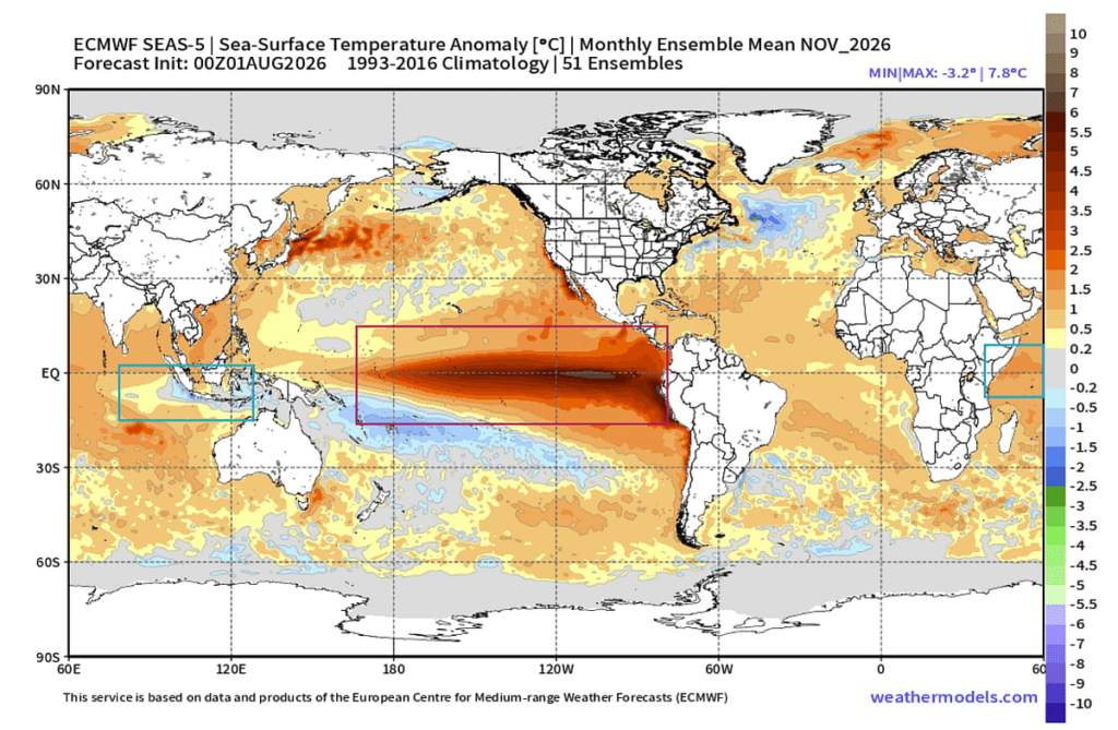 Super El Niño and Indian Ocean Dipole to Drive Extreme Global Weather Between August and October: WMO Warning